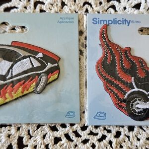 Simplicity 2017 Iron-On Applique Motorcycle & Race Car Sealed